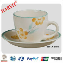 Elegance Tea Cup Saucer/High Quality Ceramic Mugs/Drum Shape Decal Cups Saucers